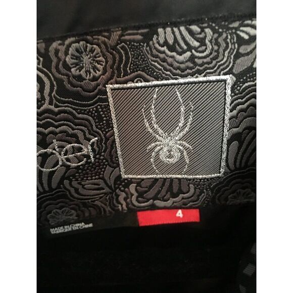 Spyder Boys Hooded Jacket Size 4 Black Patterned Insulated Winter Coat - Picture 5 of 10